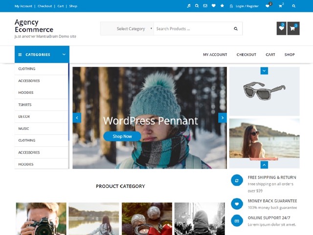Agency Ecommerce theme preview