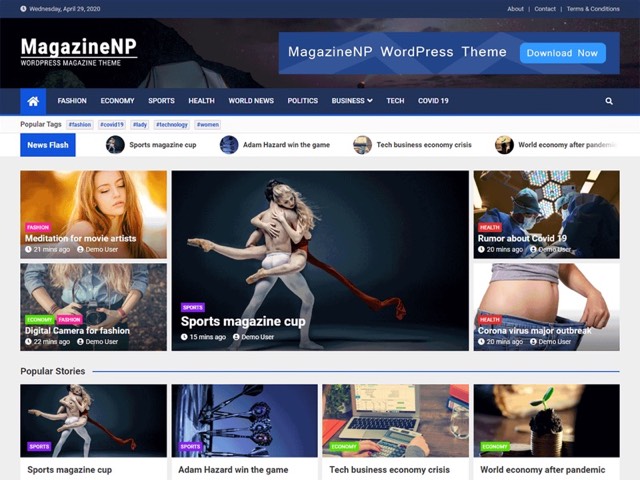 MagazineNP theme preview