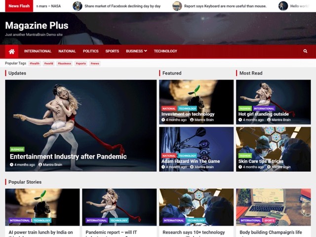 Magazineplus theme preview